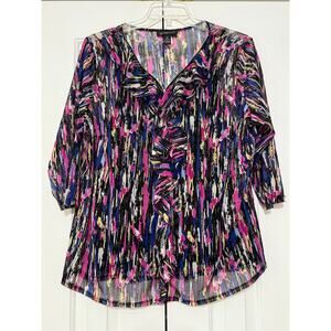 INC International Concepts Abstract Print Tunic Top, Size 2X